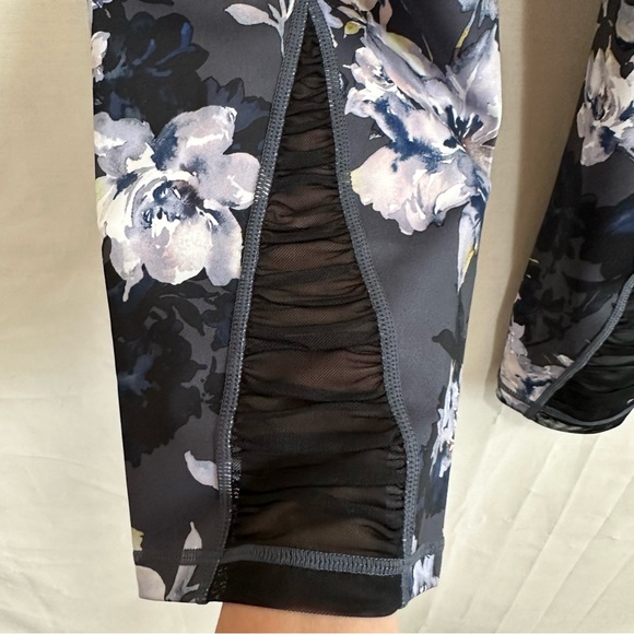 Ideology Womens Floral Botanic Cropped Length Activewear Workout Leggings Med - Picture 6 of 8